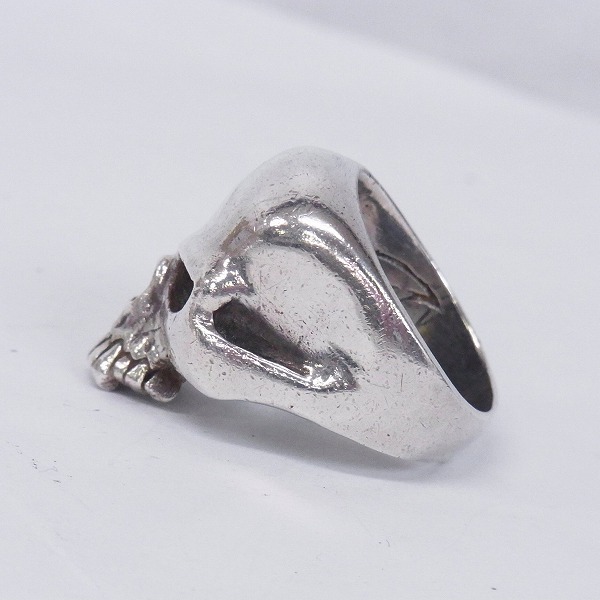 実際に弊社で買取させて頂いたCRAZY PIG/クレイジーピッグ ラージエビルスカルリング #27/21.5号の画像 2枚目