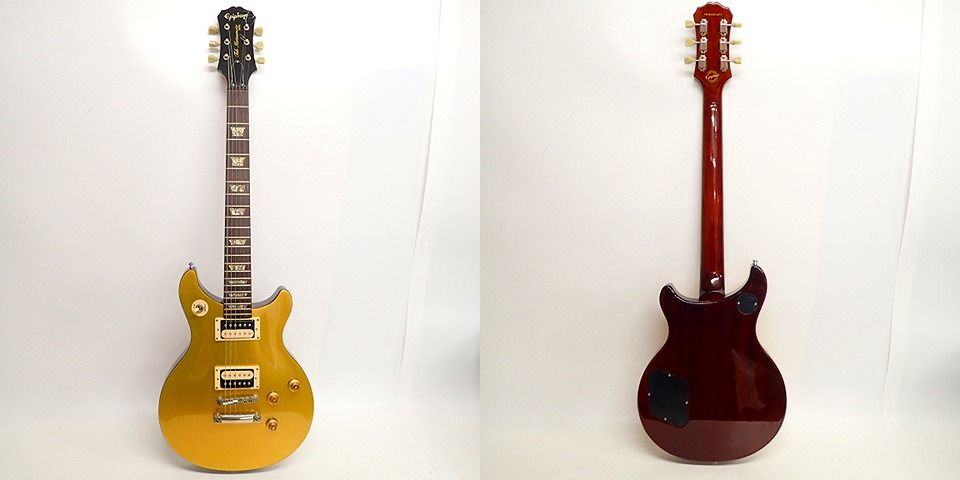 実際に弊社で買取させて頂いた★Epiphone/エピフォン B'z 松本孝弘 Tak Matsumoto DC Standard GoldTop 専用ハードケース付 エレキギターの画像 1枚目