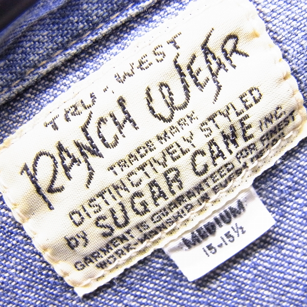 実際に弊社で買取させて頂いたRANCH WEAR by SUGAR CANE/シュガーケーン 長袖シャツMの画像 2枚目