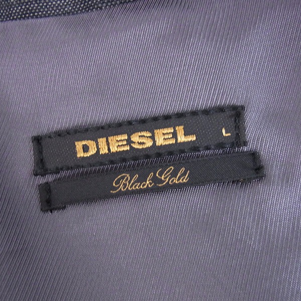実際に弊社で買取させて頂いたDIESEL BLACK GOLD/ディーゼルブラックゴールド 綿麻混テーラードジャケット/Lの画像 2枚目