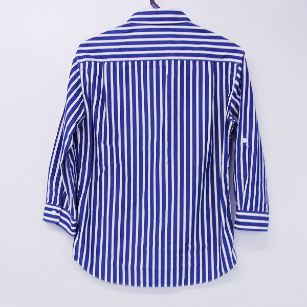 実際に弊社で買取させて頂いたEDIFICE/エディフィス ストライプ柄 7分袖 コットンシャツ 44の画像 1枚目