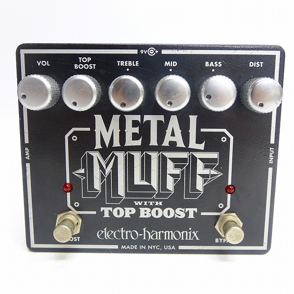 実際に弊社で買取させて頂いた【動作確認済み】electro-harmonixエレクトロ ハーモニクス METAL MUFF with TOP BOOSTの画像 1枚目