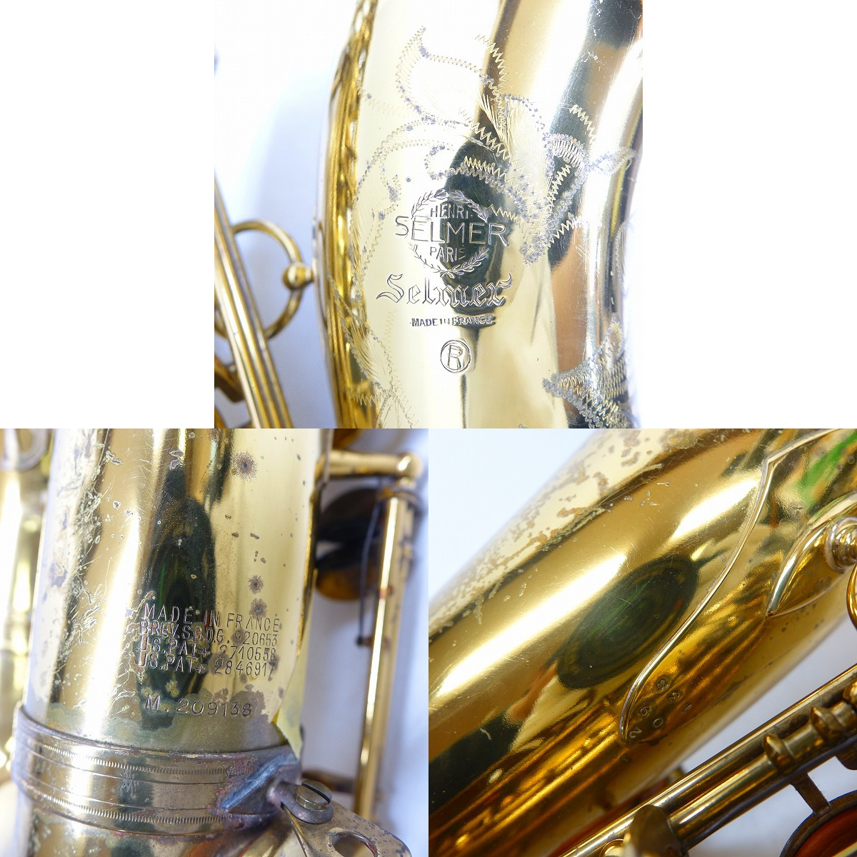 実際に弊社で買取させて頂いたSELMER/セルマー MarkⅥ/マーク6 テナーサックス 非対称彫刻有り アメセル シリアル20万台 S90 180 マウスピース付きの画像 4枚目