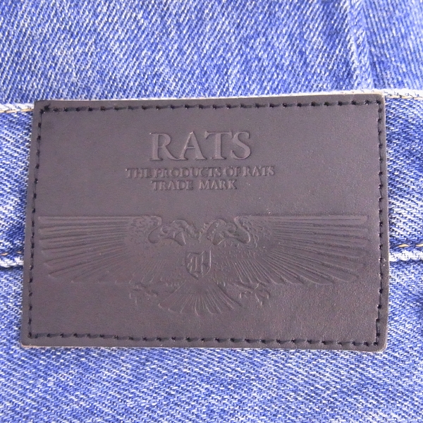 実際に弊社で買取させて頂いたRATS/ラッツ ダメージ加工デニムパンツ インディゴ 17’RD-0411/Mの画像 2枚目