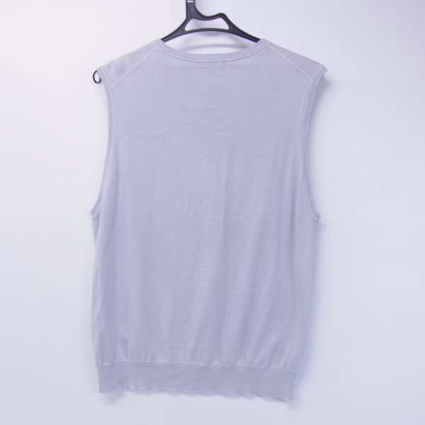 実際に弊社で買取させて頂いたBURBERRY LONDON/バーバリー ロンドン ホース刺繍 Vネック/ニットベスト Lの画像 1枚目