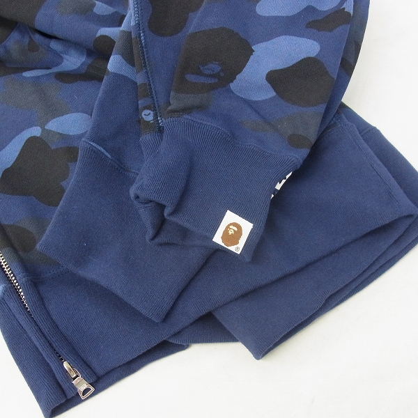 A BATHING APE エイプ シャーク パーカー青 XL 未使用】A BATHING APE/アベイシングエイプ サルカモ柄 SHARK