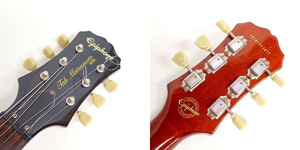 実際に弊社で買取させて頂いた★Epiphone/エピフォン B'z 松本孝弘 Tak Matsumoto DC Standard GoldTop 専用ハードケース付 エレキギターの画像 2枚目