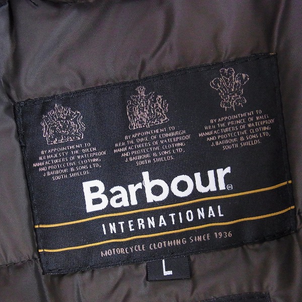 実際に弊社で買取させて頂いたBarbour/バブアー International Waxed Jacket/ワックスジャケット/Lの画像 2枚目