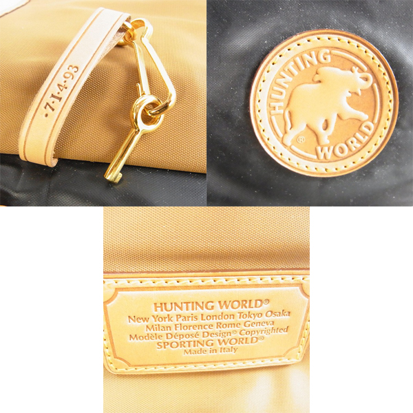 実際に弊社で買取させて頂いた【難有り】HUNTING WORLD/ハンティングワールド ビジネスバッグ/トートバッグ ブラックの画像 6枚目