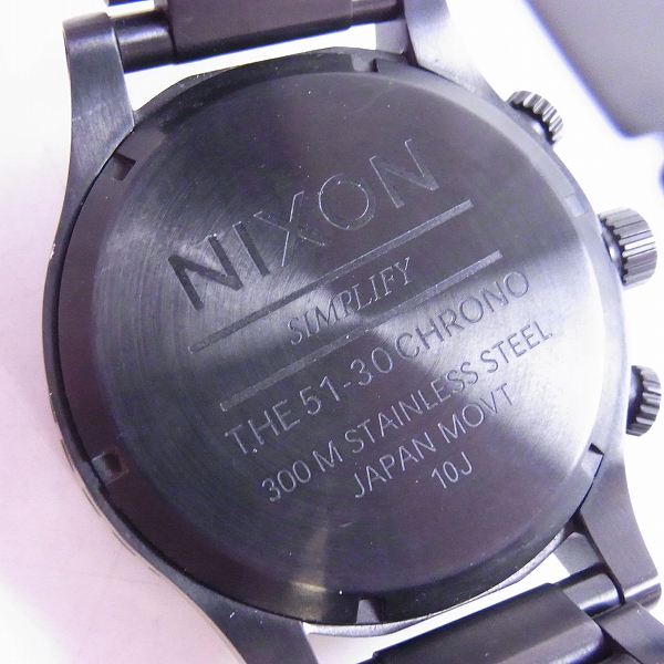 実際に弊社で買取させて頂いたNIXON/ニクソン 腕時計 THE 51-30 CHRONO ALL BLACK/A083-001【動作未確認】の画像 4枚目