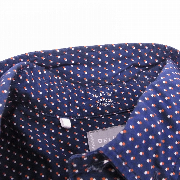 実際に弊社で買取させて頂いたDELUXE/デラックス スクエアドット半袖ボタンダウンシャツ/Lの画像 5枚目