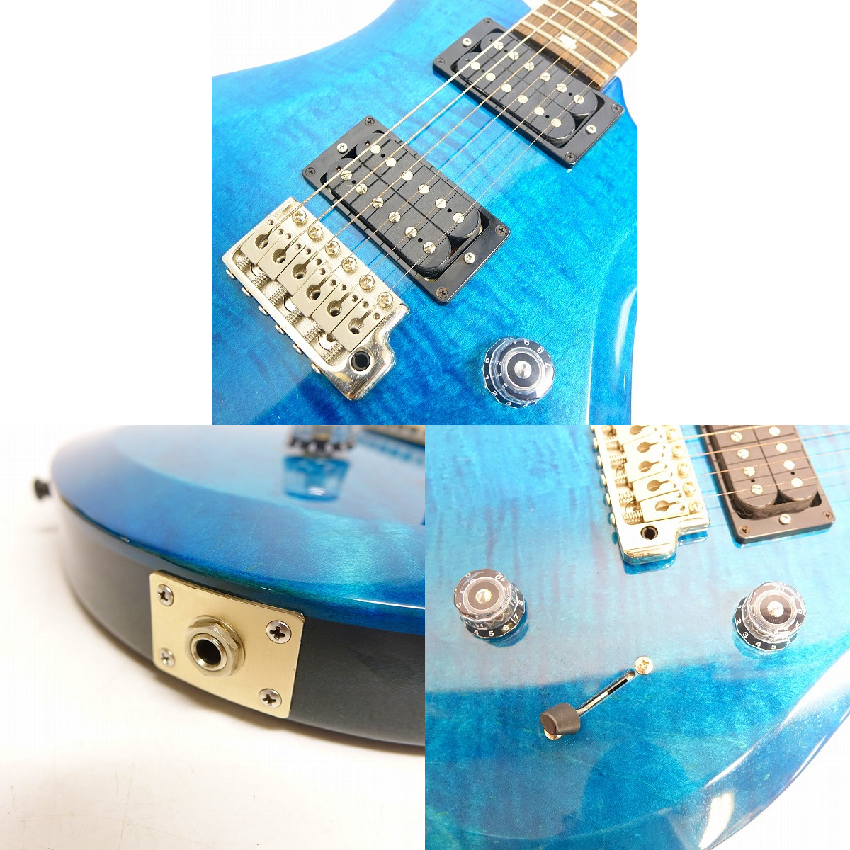 実際に弊社で買取させて頂いた★【型番不明】PRS/ポールリードスミス Japan Limited S2 Custom24 BLUE MATTEO エレキギター ソフトケース付の画像 4枚目