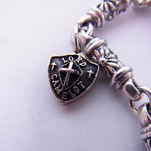 実際に弊社で買取させて頂いたLord Camelot/ロードキャメロット エンブレムペンダント/ガーネット付き デザインネックレスチェーンの画像 5枚目