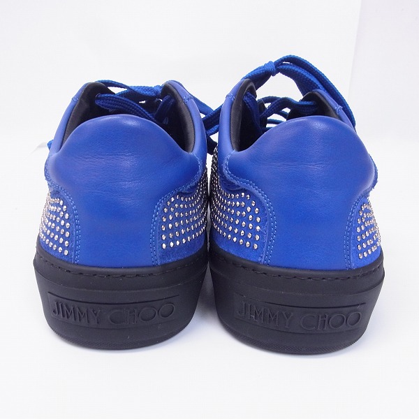 実際に弊社で買取させて頂いたJIMMY CHOO/ジミーチュウ マイクロスタッズ スニーカー ブルー/43の画像 1枚目