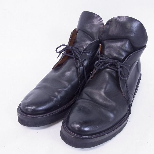 実際に弊社で買取させて頂いたMIHARA YASUHIRO/ミハラヤスヒロ レザー ビッグタン チャッカブーツ/25.5