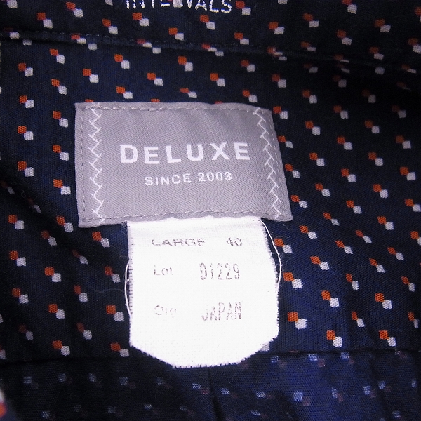 実際に弊社で買取させて頂いたDELUXE/デラックス スクエアドット半袖ボタンダウンシャツ/Lの画像 2枚目