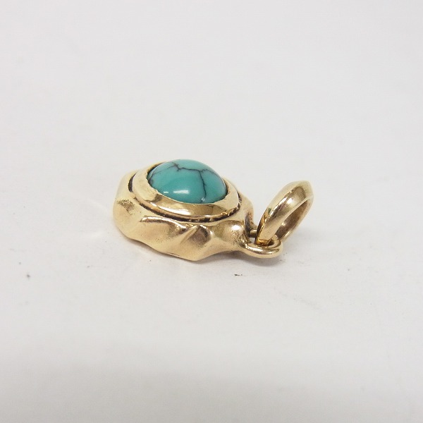 実際に弊社で買取させて頂いたDEAL LTD/ディールエルティーディー DEAL DESIGN K10 ターコイズ ペンダントトップの画像 3枚目