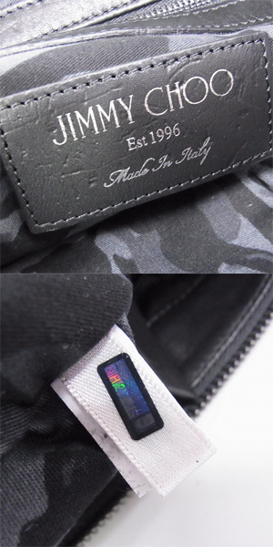 実際に弊社で買取させて頂いたJIMMY CHOO/ジミーチュウ DEREK スタースタッズ付き レザー クラッチバッグの画像 3枚目