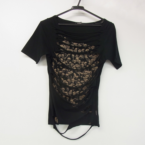 実際に弊社で買取させて頂いたHYSTERICS/ヒステリックス ダメージ加工スカルプリント 半袖Tシャツ F