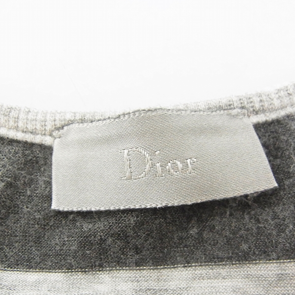 実際に弊社で買取させて頂いたDIOR HOMME/ディオール オム ボーダー柄  ハーフスリーブ/半袖 カットソー/Tシャツ 163J634A0244 Size：Sの画像 2枚目