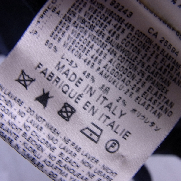 実際に弊社で買取させて頂いたDIESEL BLACK GOLD/ディーゼルブラックゴールド コットン生地テーラードジャケット ネイビー/Lの画像 4枚目