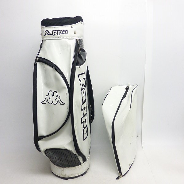 実際に弊社で買取させて頂いたKappa/カッパ キャディバッグ KG118AZ12 9型(46インチ対応) ホワイトの画像 1枚目