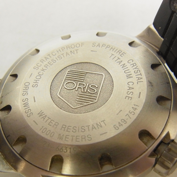 実際に弊社で買取させて頂いたORIS/オリス ディアマイスタータウリーレギュレーター ダイバーズ 腕時計/100気圧防水の画像 4枚目