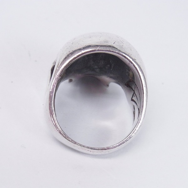 実際に弊社で買取させて頂いたCRAZY PIG/クレイジーピッグ ラージエビルスカルリング #27/21.5号の画像 3枚目