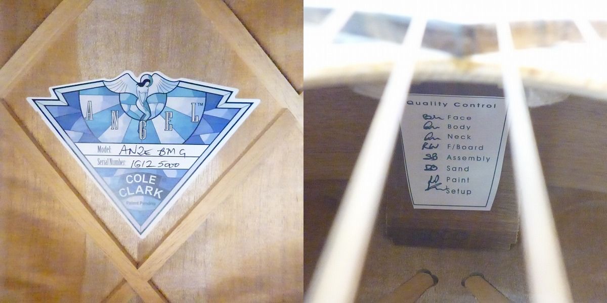 実際に弊社で買取させて頂いた★Cole Clark/コールクラーク AN2E ANGEL/エンジェル エレアコギター ハードケース付の画像 4枚目