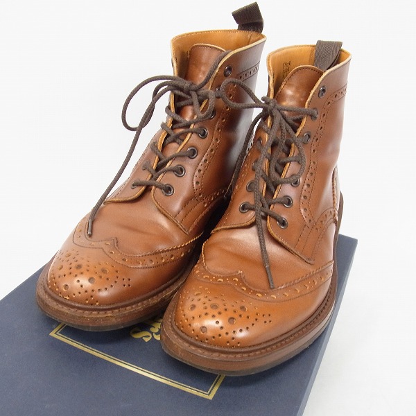 実際に弊社で買取させて頂いたTrickers/トリッカーズ ウィングチップ カントリーブーツ レザー ブラウン M2508/7.5