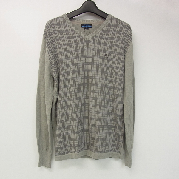 実際に弊社で買取させて頂いたBURBERRY BLUE LABEL/バーバリーブルーレーベル チェック Vネックセーター/M