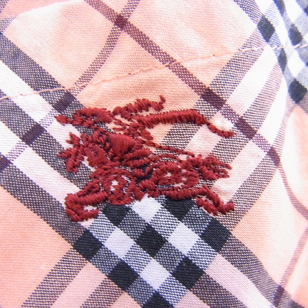 実際に弊社で買取させて頂いたBURBERRY BLUE LABEL/バーバリーブルーレーベル 切り替えチェック/長袖シャツ ピンク 40の画像 3枚目