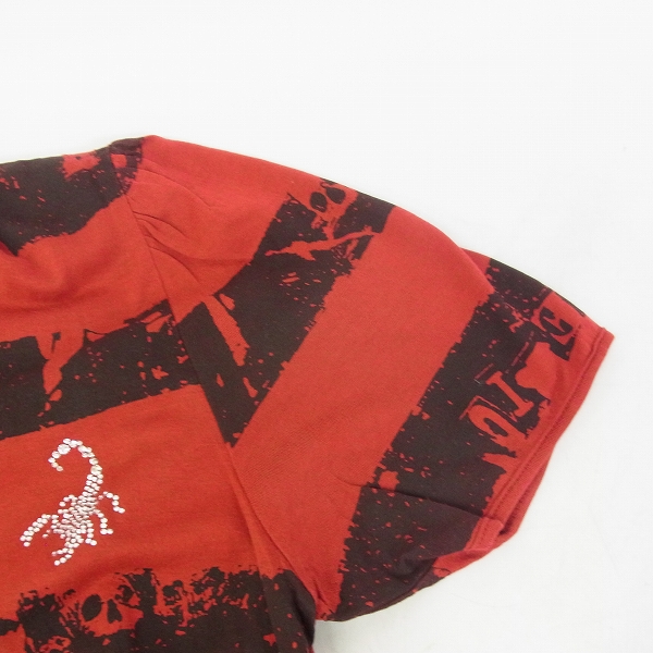 実際に弊社で買取させて頂いたHYSTERICS/ヒステリックス ボーダー スカル 蠍 シャツ Fの画像 6枚目