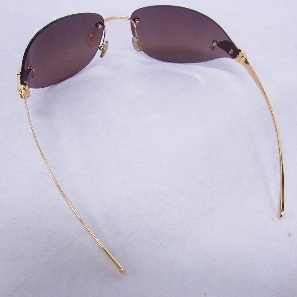 実際に弊社で買取させて頂いたCARTIER/カルティエ 110 ゴールドフレーム パンサー サングラス の画像 1枚目