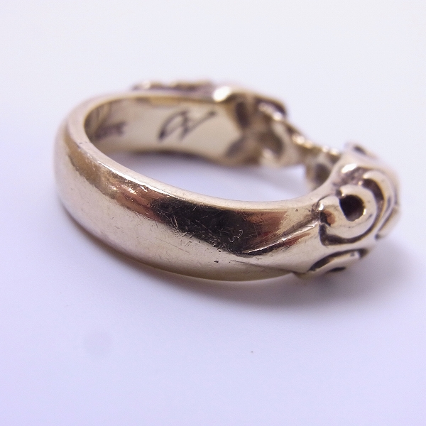 実際に弊社で買取させて頂いたCRAZY PIG/クレイジーピッグ TWO SKULLS TUDOR RING/2スカルチューダーリング 9K/総重量13.5g /17.5号の画像 3枚目