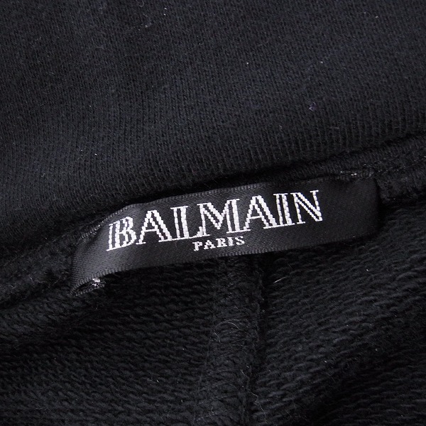 実際に弊社で買取させて頂いた【JPタグ有】BALMAIN/バルマン スウェット バイカー パンツ ブラック/XSの画像 2枚目