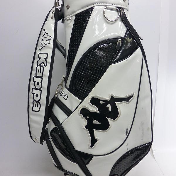 実際に弊社で買取させて頂いたKappa/カッパ キャディバッグ KG118AZ12 9型(46インチ対応) ホワイトの画像 6枚目