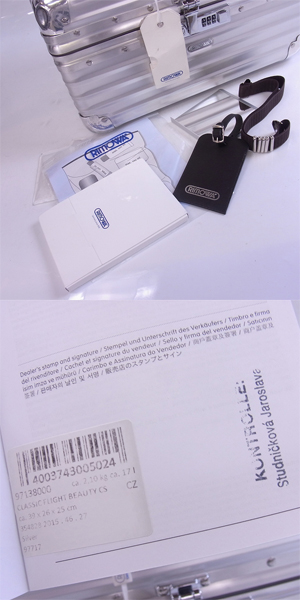 実際に弊社で買取させて頂いたRIMOWA/リモワ Classic Flight/クラシックフライト BEAUTY CASE/ビューティーケース 11L/971.38の画像 8枚目