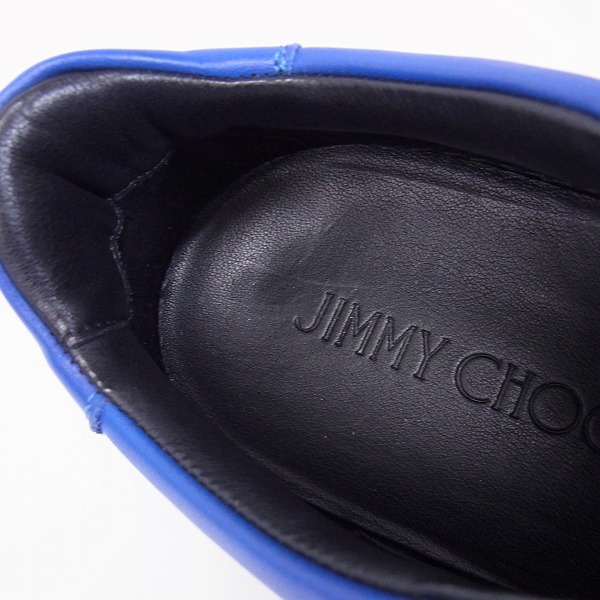 実際に弊社で買取させて頂いたJIMMY CHOO/ジミーチュウ マイクロスタッズ スニーカー ブルー/43の画像 4枚目