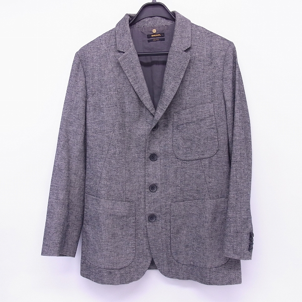 実際に弊社で買取させて頂いたDIESEL BLACK GOLD/ディーゼルブラックゴールド コットン生地テーラードジャケット グレー/L