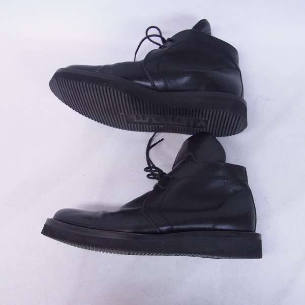 実際に弊社で買取させて頂いたMIHARA YASUHIRO/ミハラヤスヒロ レザー ビッグタン チャッカブーツ/25.5の画像 3枚目