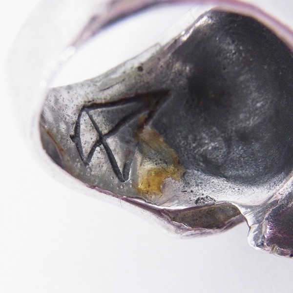 実際に弊社で買取させて頂いたCRAZY PIG/クレイジーピッグ ラージエビルスカルリング #27/21.5号の画像 6枚目