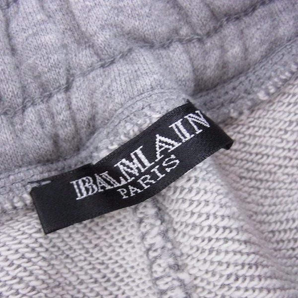 実際に弊社で買取させて頂いた【JPタグ有】BALMAIN/バルマン バイカー スウェットパンツ グレー/Sの画像 2枚目