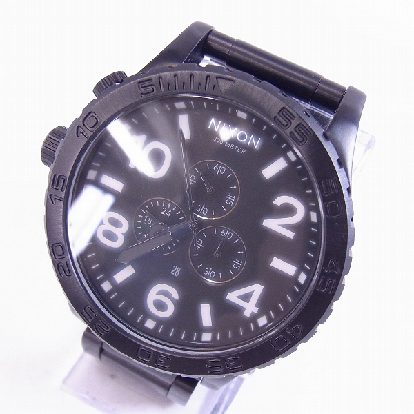 実際に弊社で買取させて頂いたNIXON/ニクソン 腕時計 THE 51-30 CHRONO ALL BLACK/A083-001【動作未確認】