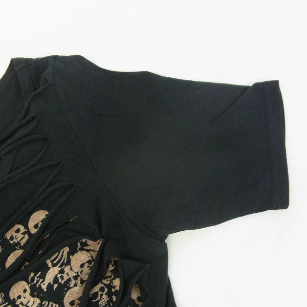 実際に弊社で買取させて頂いたHYSTERICS/ヒステリックス ダメージ加工スカルプリント 半袖Tシャツ Fの画像 6枚目