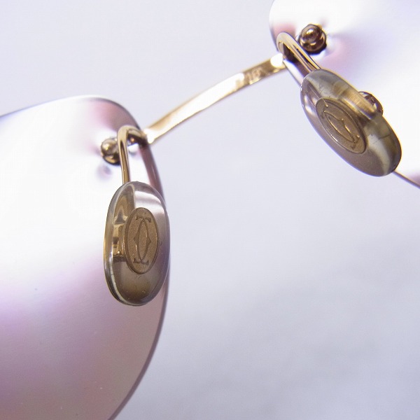 実際に弊社で買取させて頂いたCARTIER/カルティエ 110 ゴールドフレーム パンサー サングラス の画像 2枚目