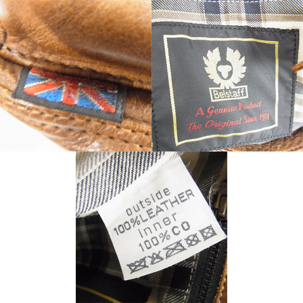 実際に弊社で買取させて頂いたBELSTAFF/ベルスタッフ レザーショルダーバッグの画像 5枚目