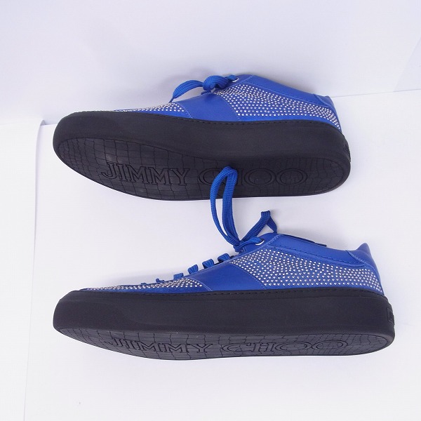 実際に弊社で買取させて頂いたJIMMY CHOO/ジミーチュウ マイクロスタッズ スニーカー ブルー/43の画像 3枚目