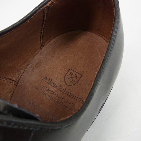 実際に弊社で買取させて頂いたAllen Edmods/アレン エドモンズ 5705  FIFTH AVENUE キャップトウ レザーシューズ 7.5Eの画像 4枚目