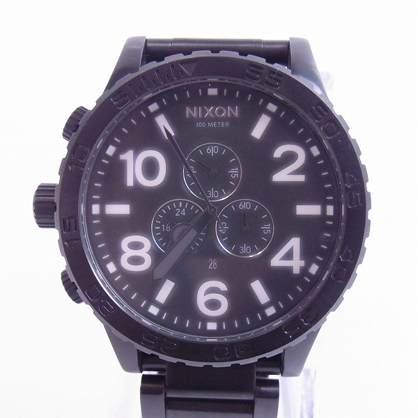 実際に弊社で買取させて頂いたNIXON/ニクソン 腕時計 THE 51-30 CHRONO ALL BLACK/A083-001【動作未確認】の画像 1枚目